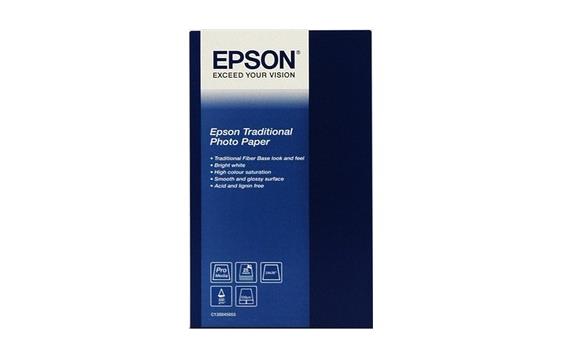 126414 Epson C13S045052 Epson A2 Traditional Photo Paper 330 gr (25 ark i pakken)